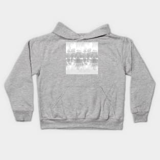 Tie-Dye Gray Stripes Kids Hoodie